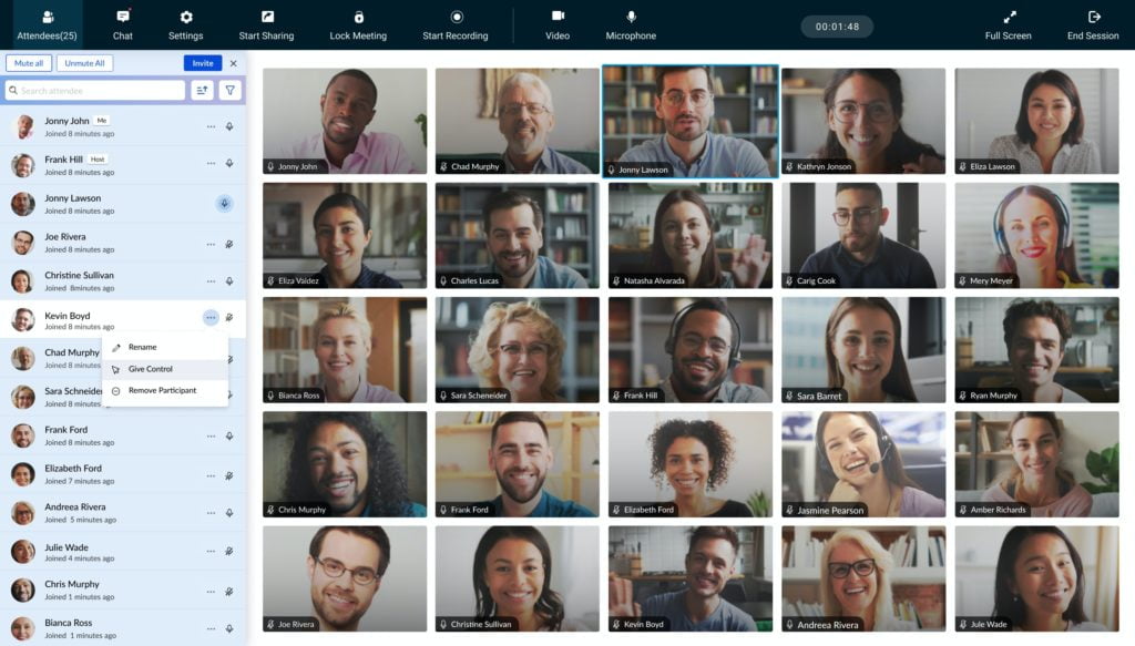 zoho-meeting-UI